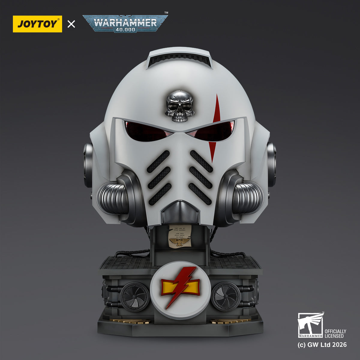 White Scars MkX Helmet & Display Stand