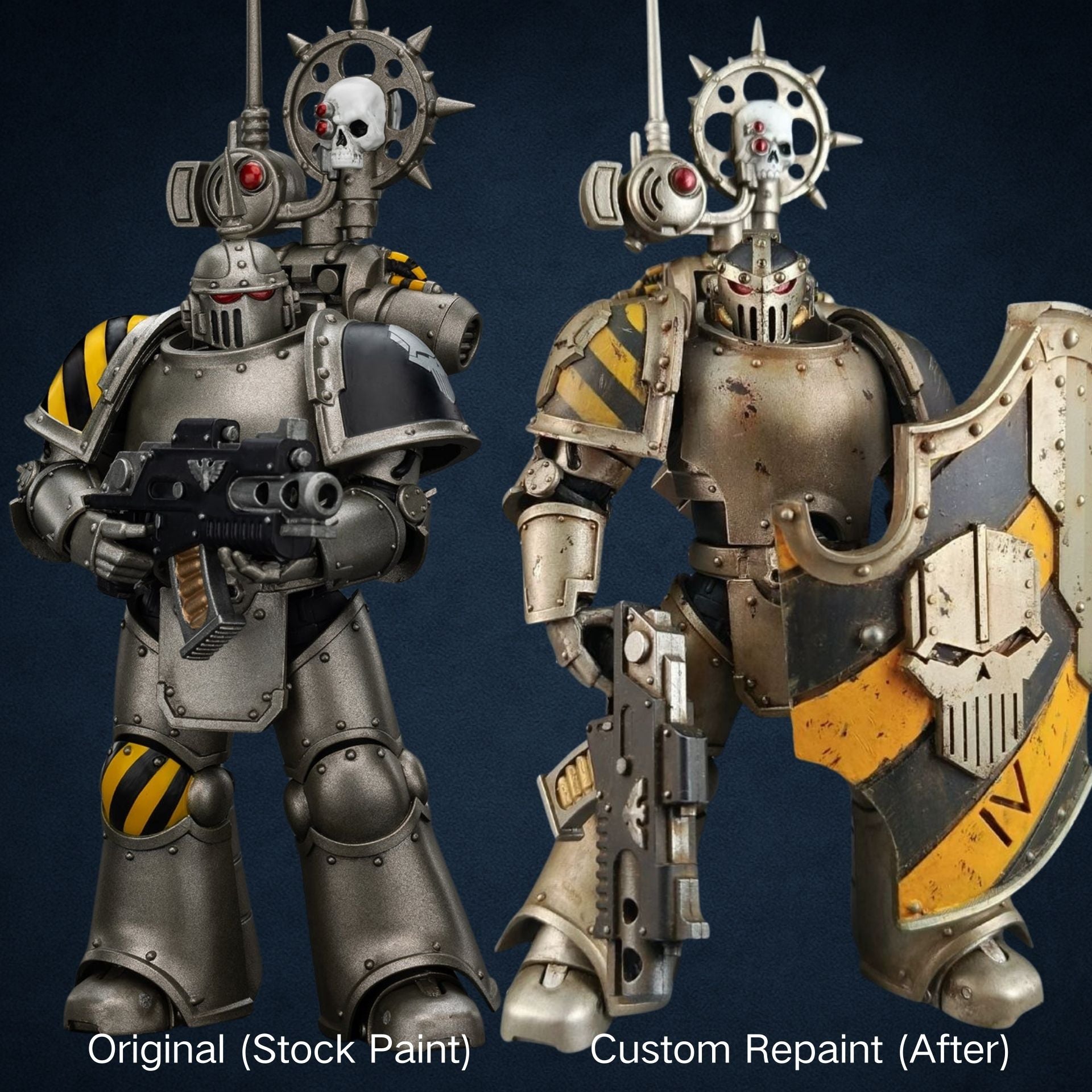 Iron Warriors MKIII Tactical Legionary (Custom Weathered Paint + Custom Head & Shield)