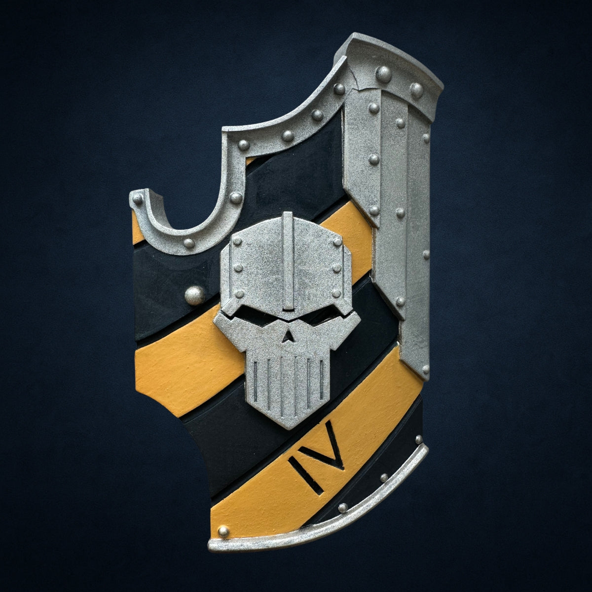 Iron Warriors Hazard Stripe Shield