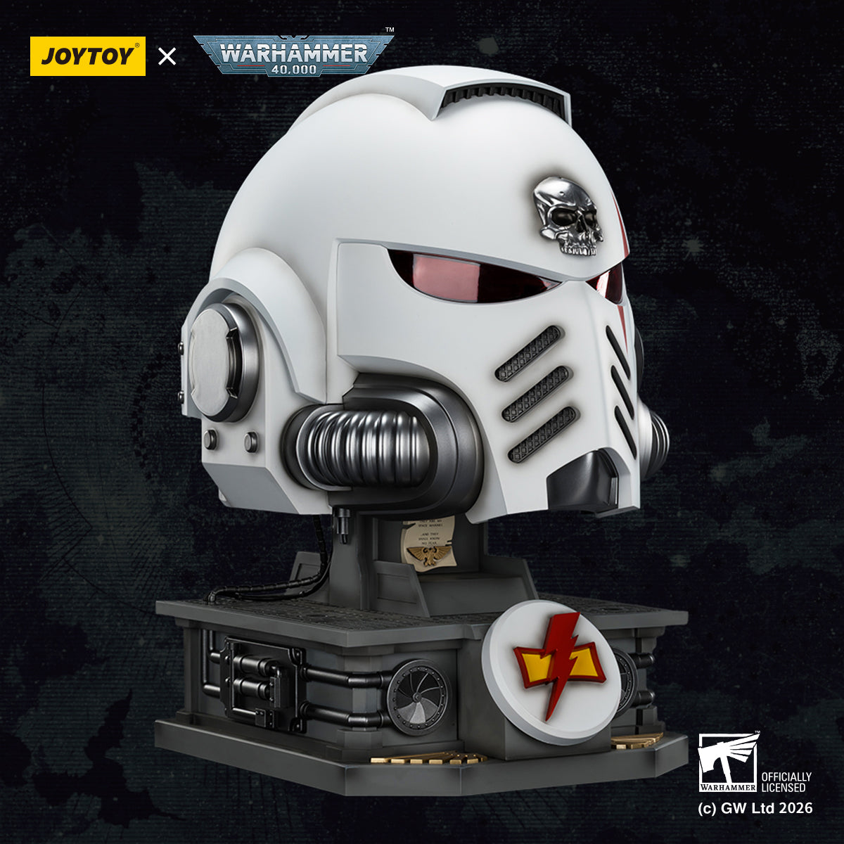 White Scars MkX Helmet & Display Stand