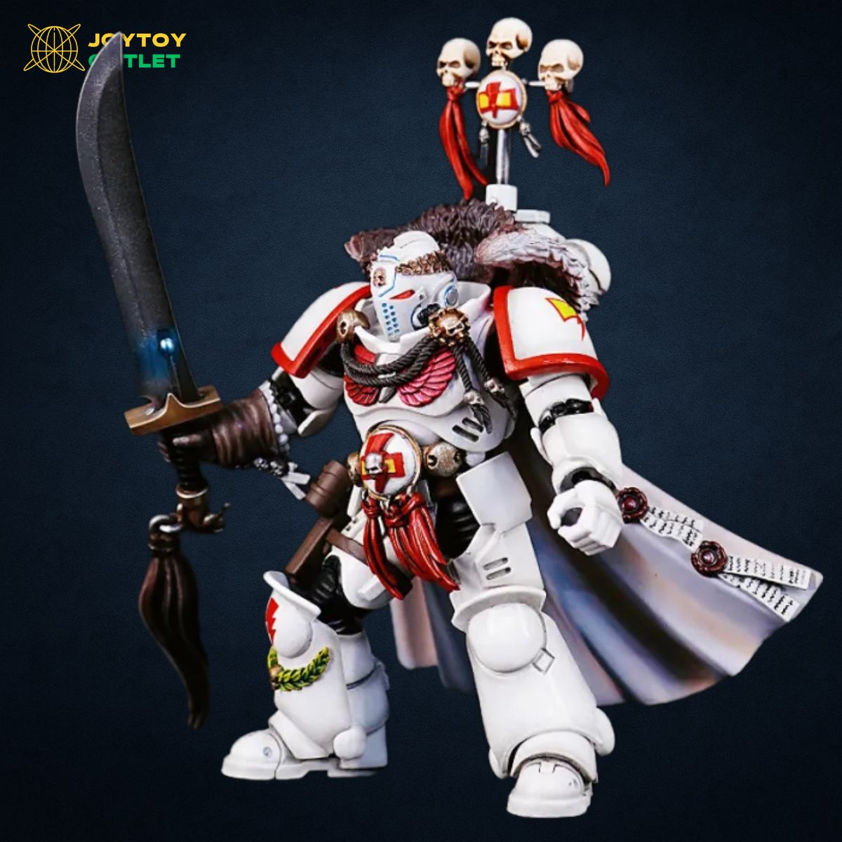 JOYTOY Warhammer 40K White Scars Captain Kor'sarro Khan Helmet | 1