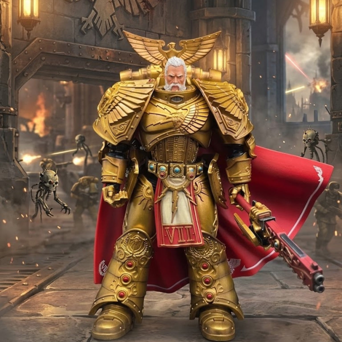 Imperial Fists Rogal Dorn Aged Version Head Sculpt (Custom Upgrade)