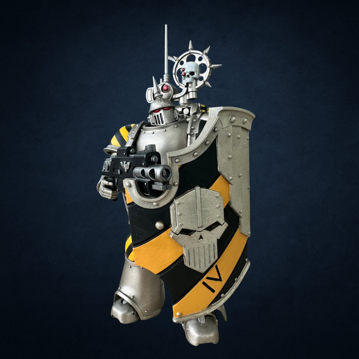 Iron Warriors Hazard Stripe Shield