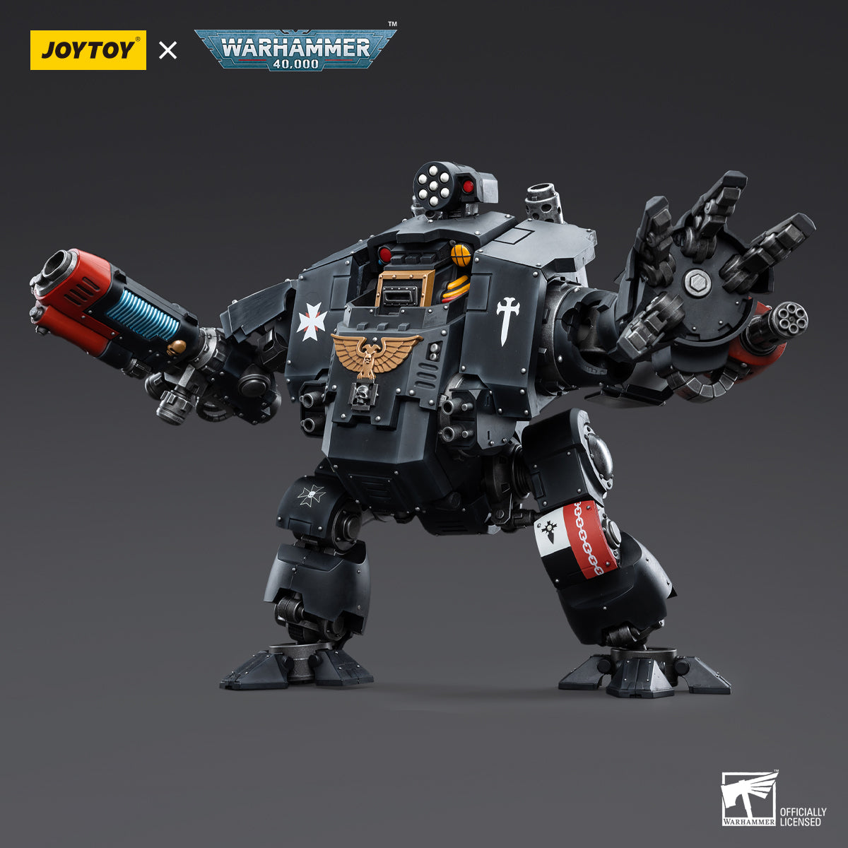 lack Templars Redemptor Dreadnought action figure front view