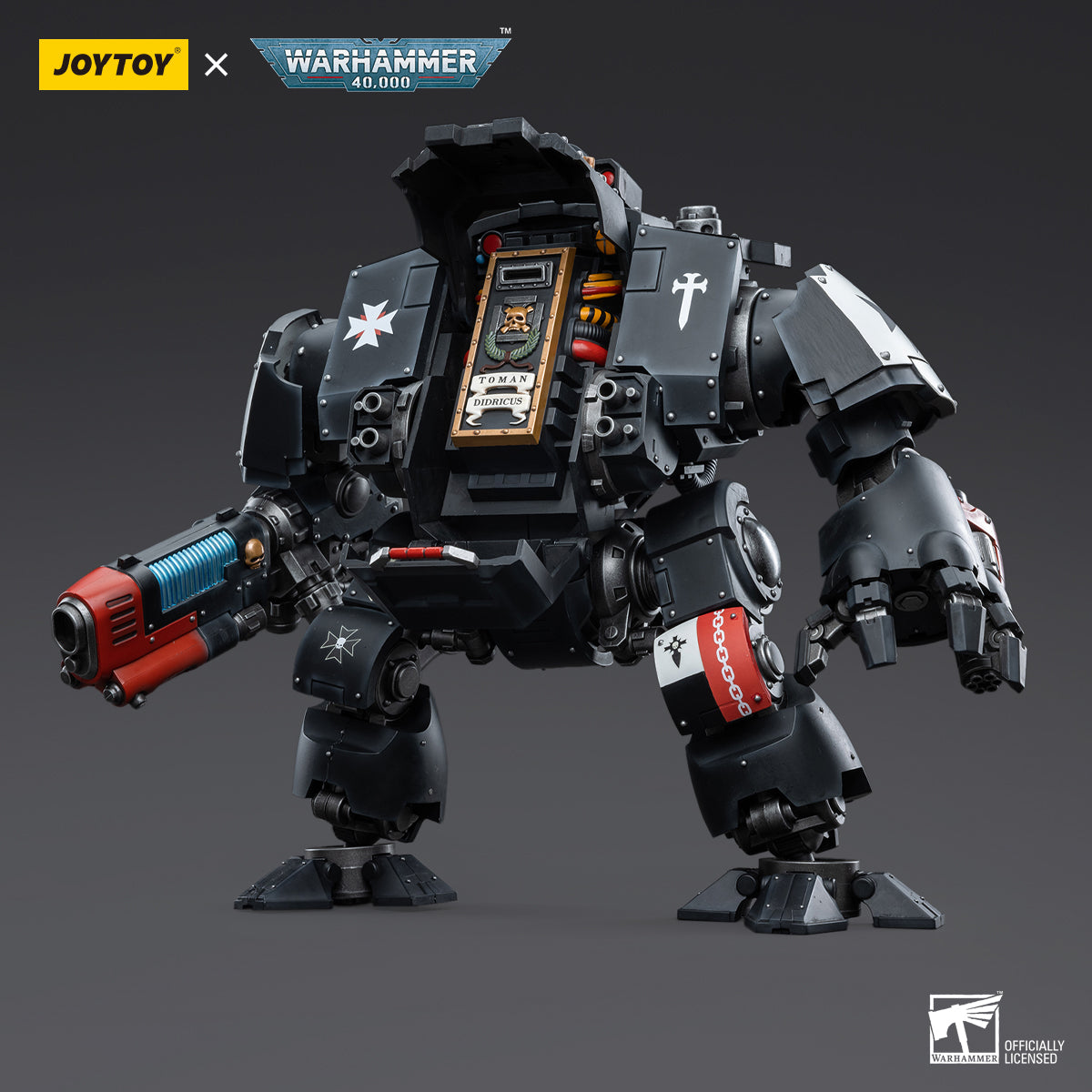 Black Templars Redemptor Dreadnought action figure side view